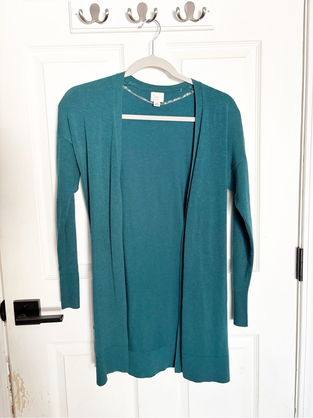A New Day Longline Cardigan Teal size XS